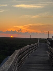 Sunset front of condo.