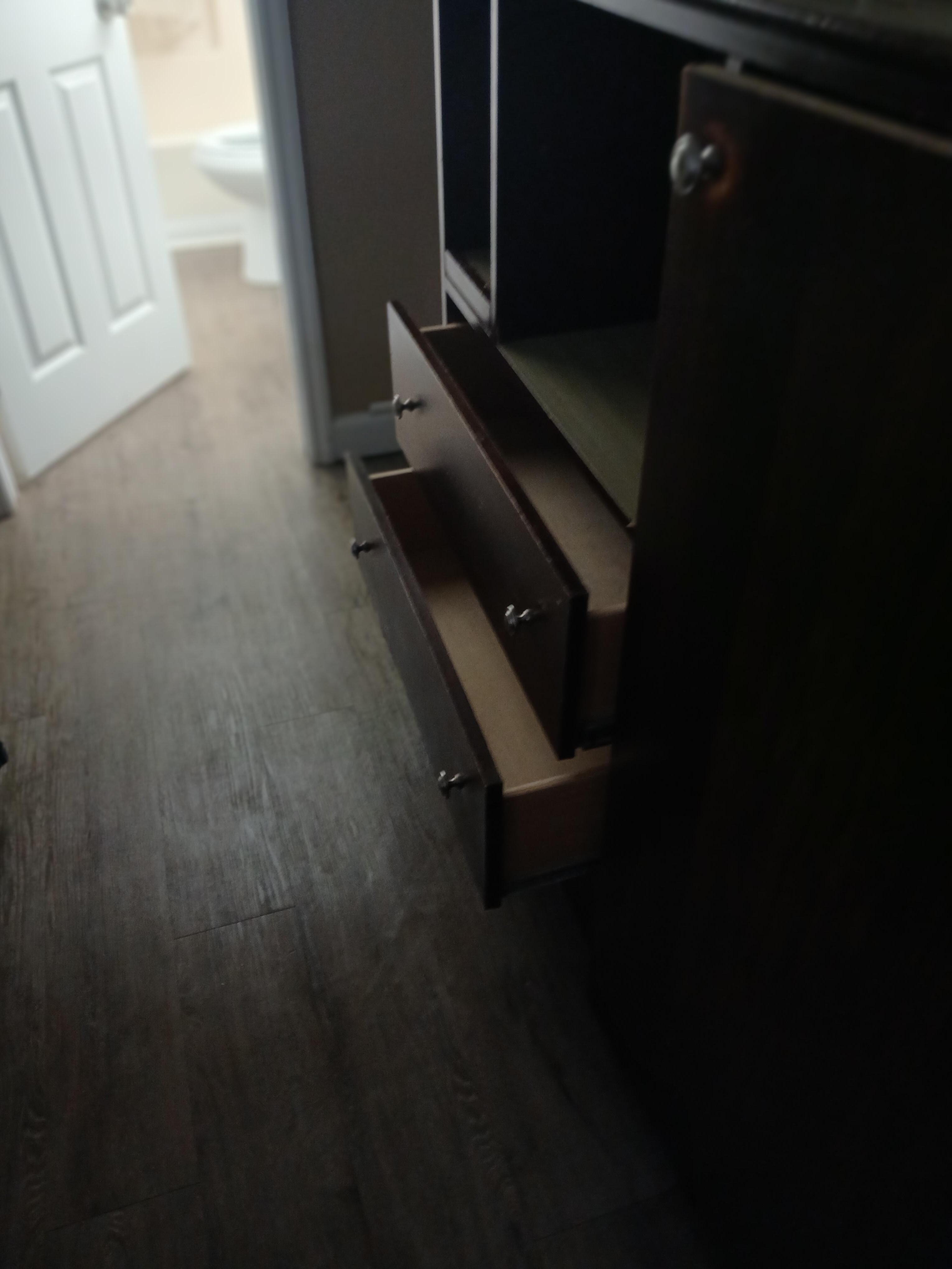 Dresser drawers would not close.