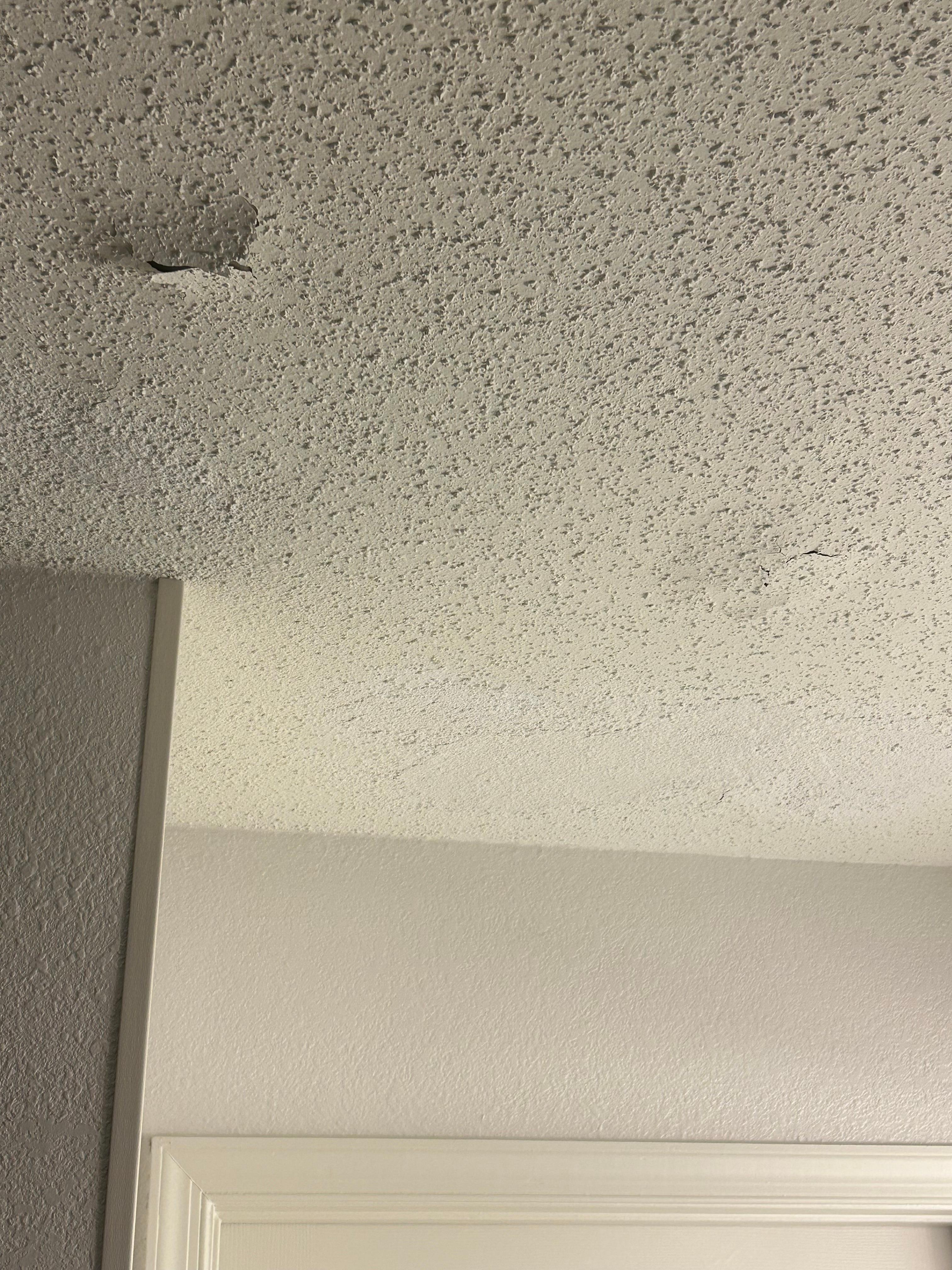 Ceiling popcorn coming off and bubling.