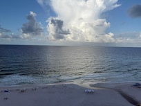 Beach view from our room.
