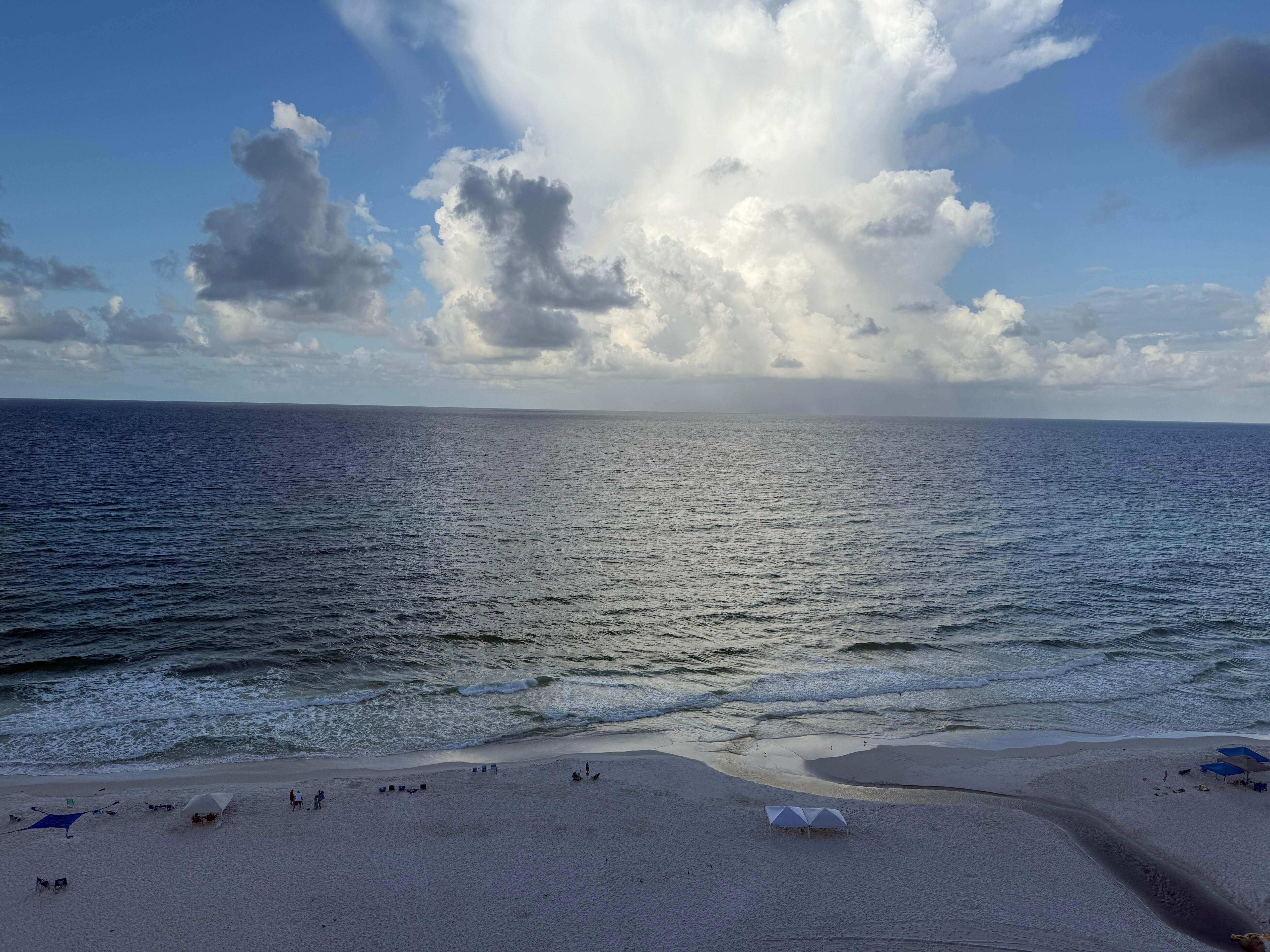Beach view from our room. 