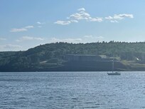 View of Fort Knox from hotel waterfront