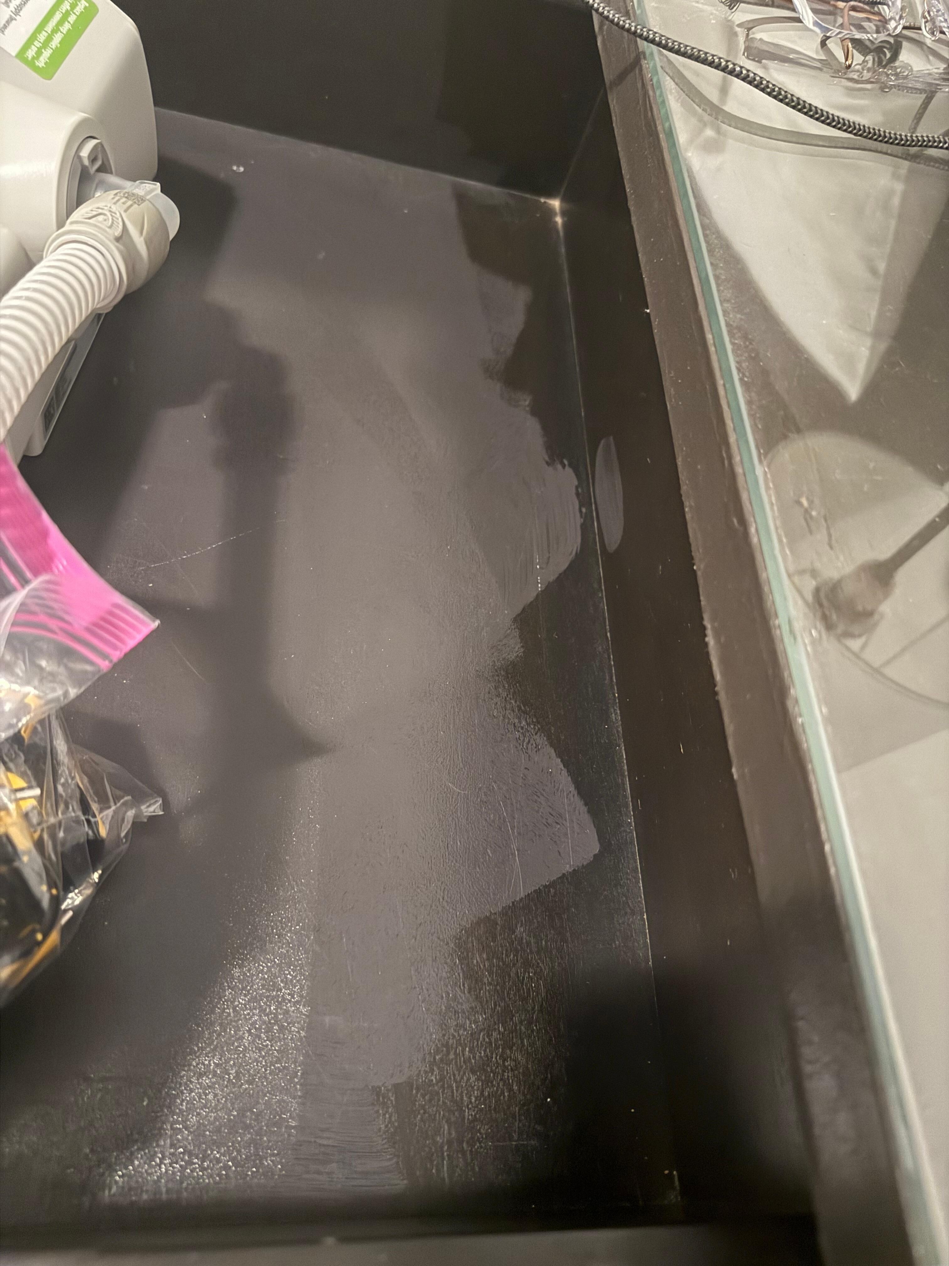 Nightstand was partially painted