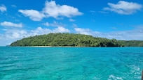 The island from the boat when we left