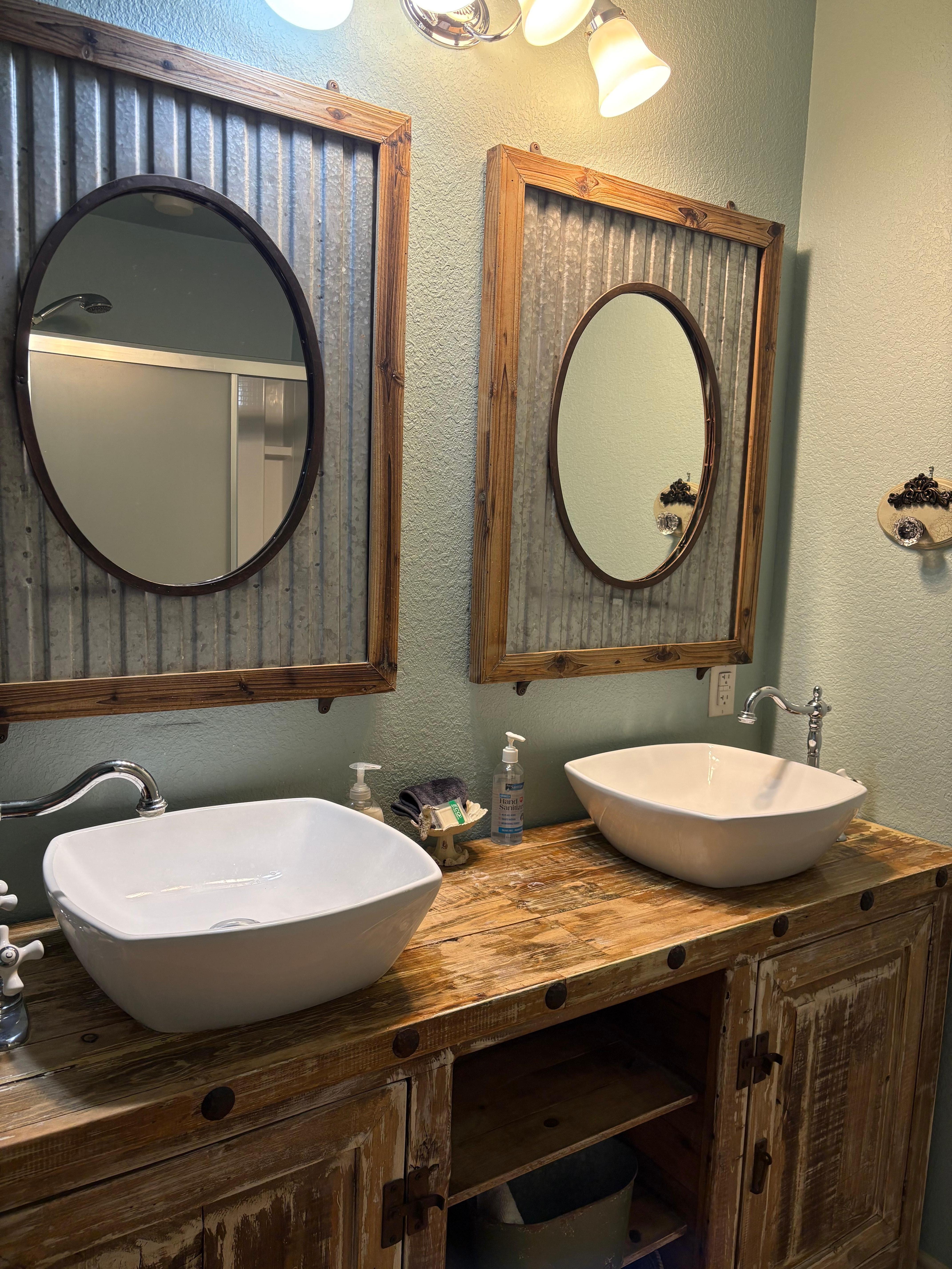 Sink area in master bathroom 