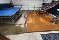 water was pooling in the game room floor