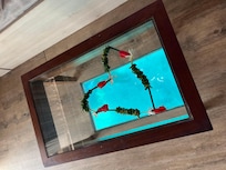 Petite partie en plancher de verre