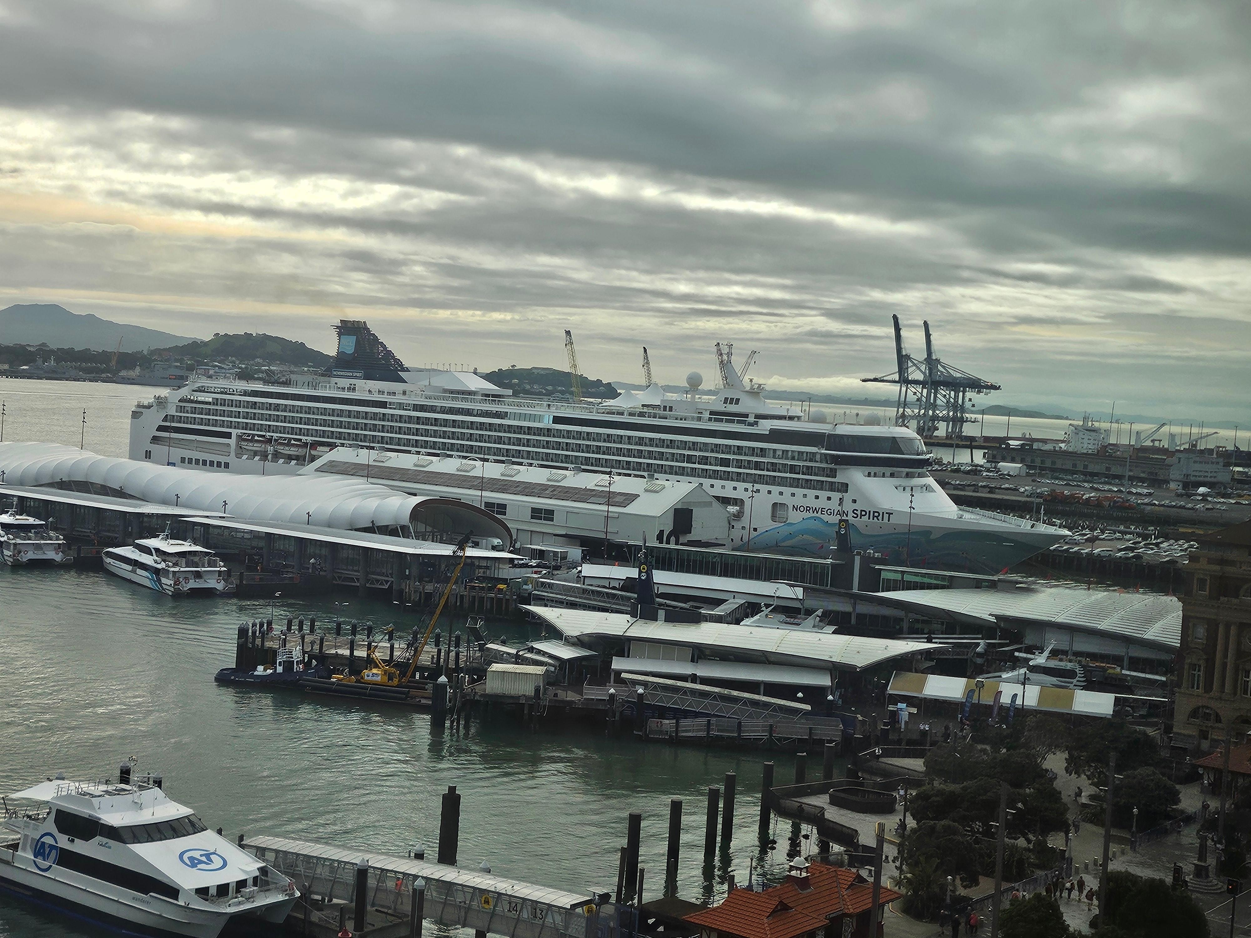 View from room of ship we are going to get on.