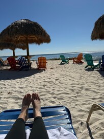 Beach area but no water access