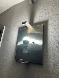 Light fixture broken.