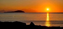 From the beach area at sunrise.
