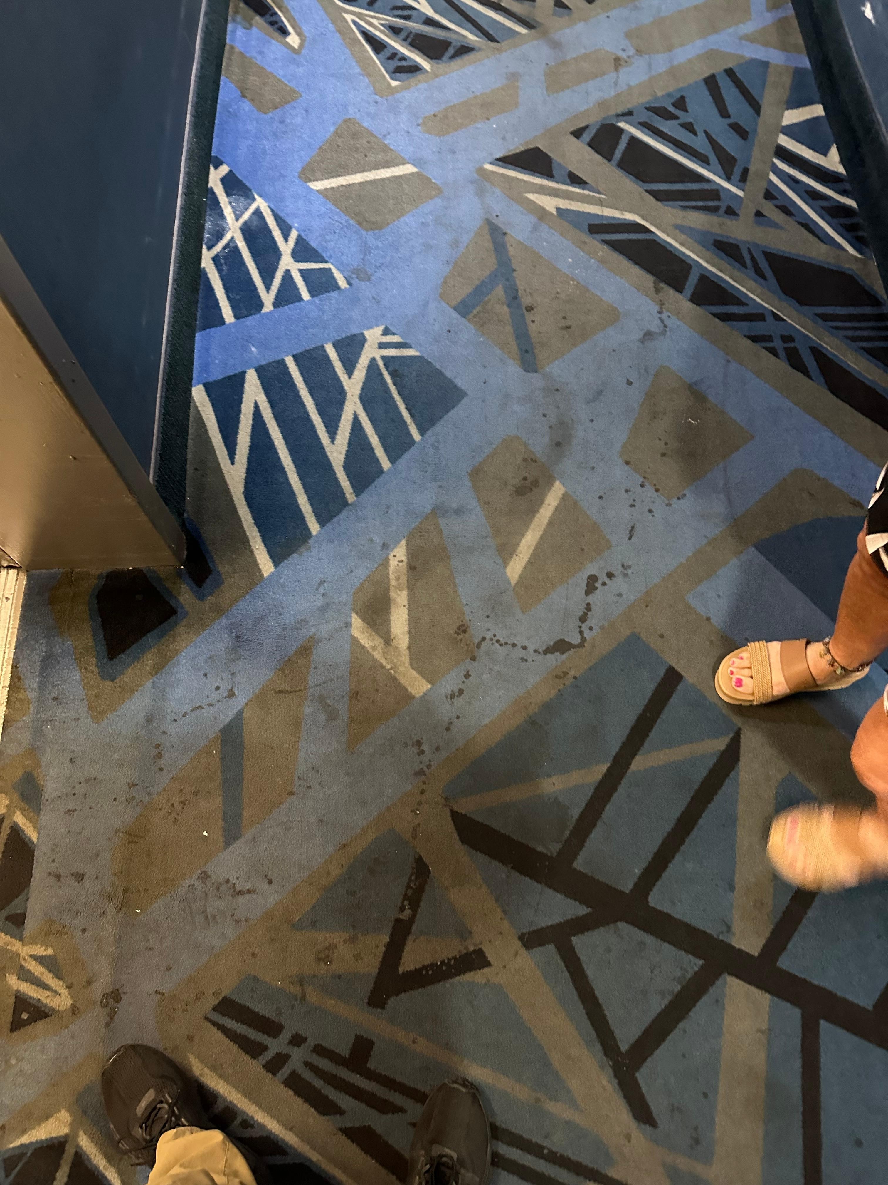 Stains on floor and sticky floor