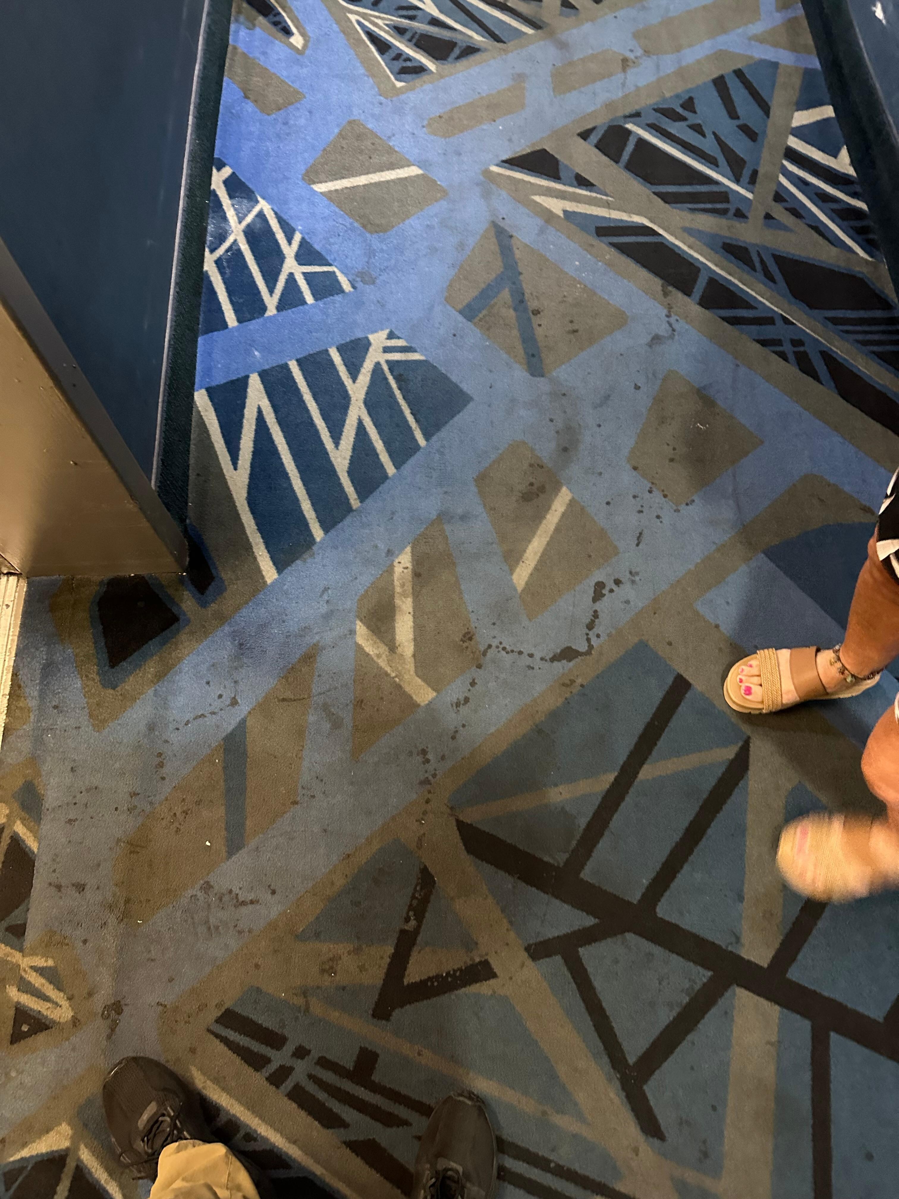 Stains on floor and sticky floor