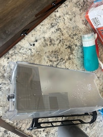 The Keurig tank was leaking and duct taped.