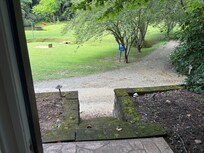 Out the front door