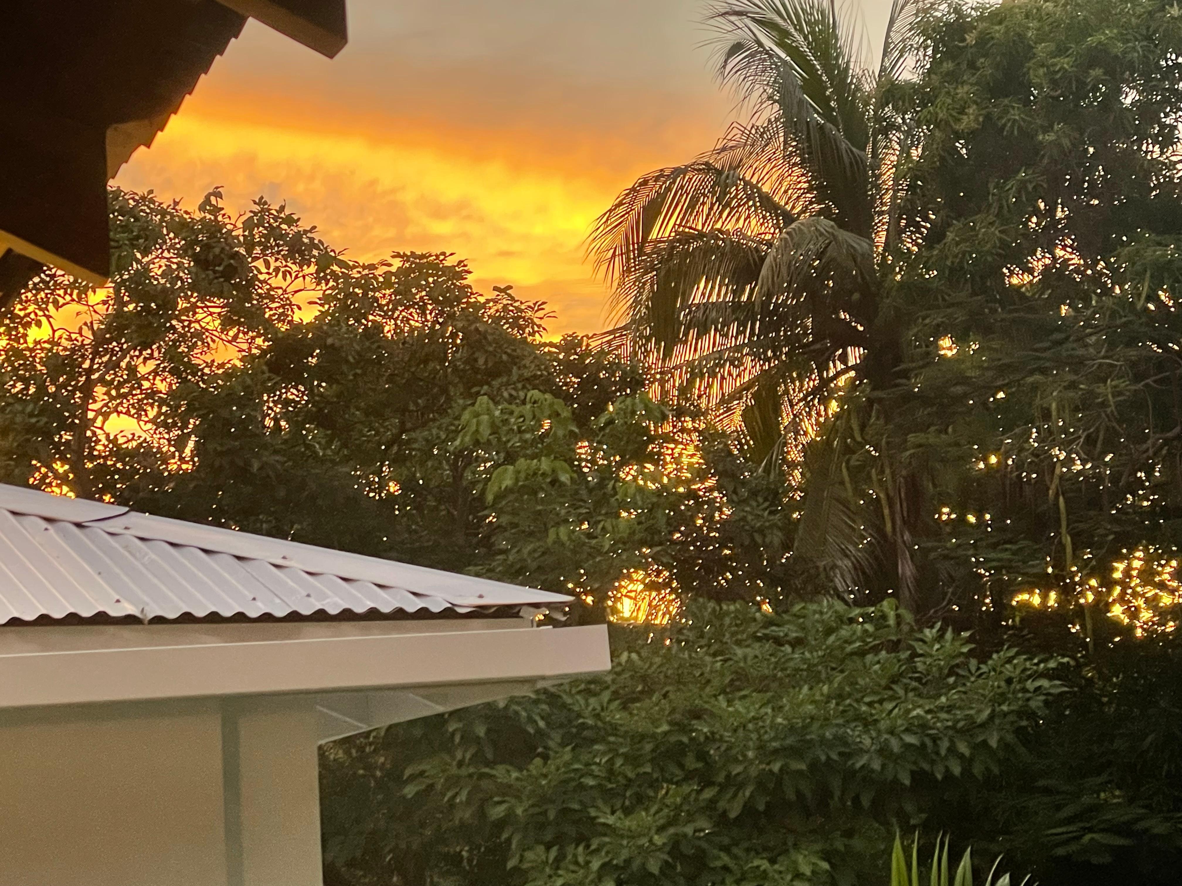 Sunset from the deck. 