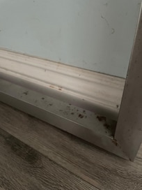 Under sink area. Dirty and Rusted