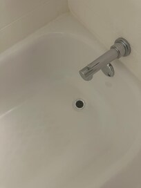 No drain in the tub.
