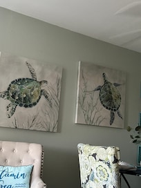 Turtle pictures on wall