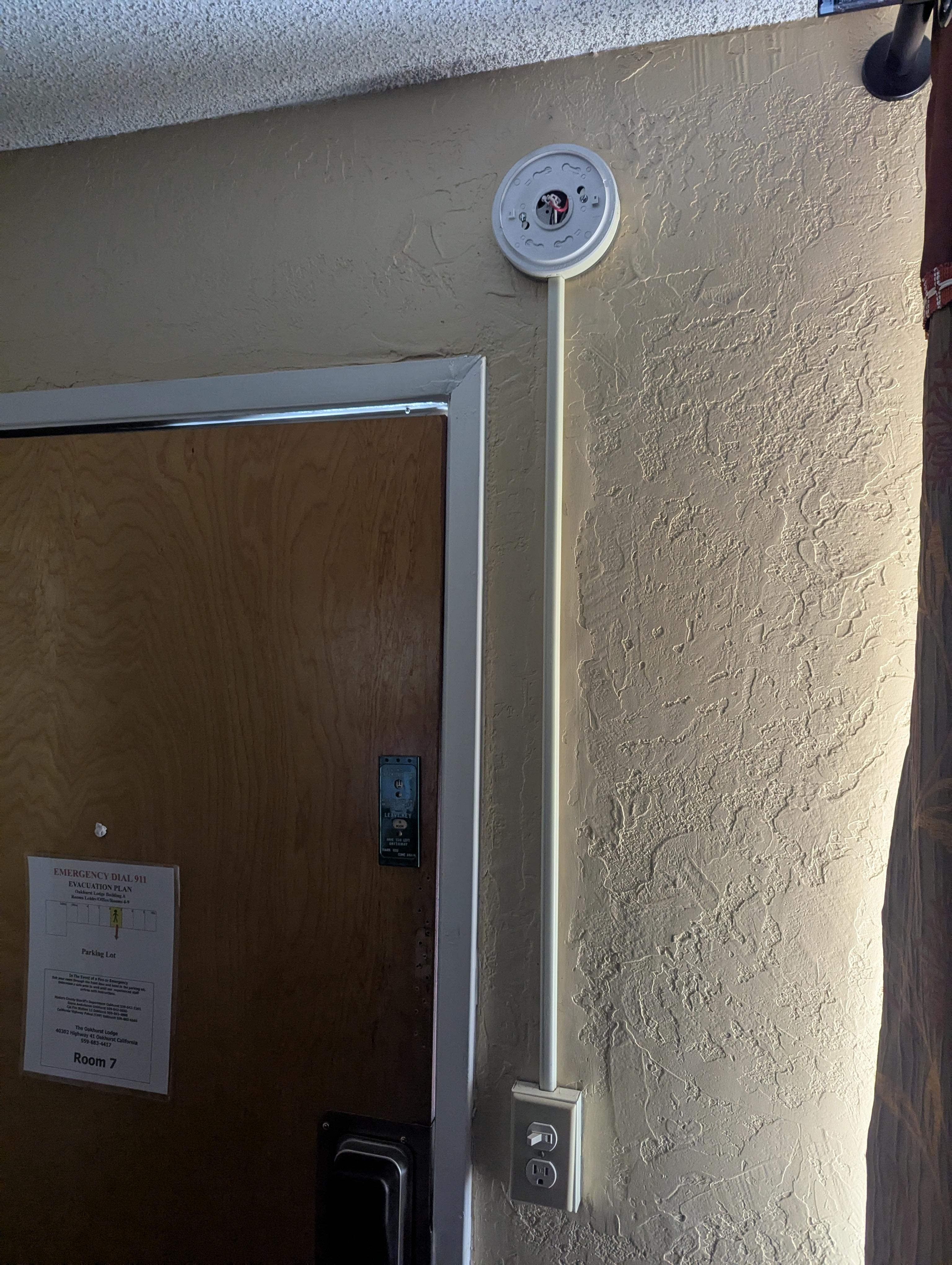 Those pesky smoke detectors can be noisy, better to remove them.