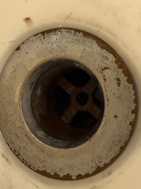 Tub. Oh and it fills up when showering.