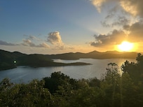 View from patio at sunrise
