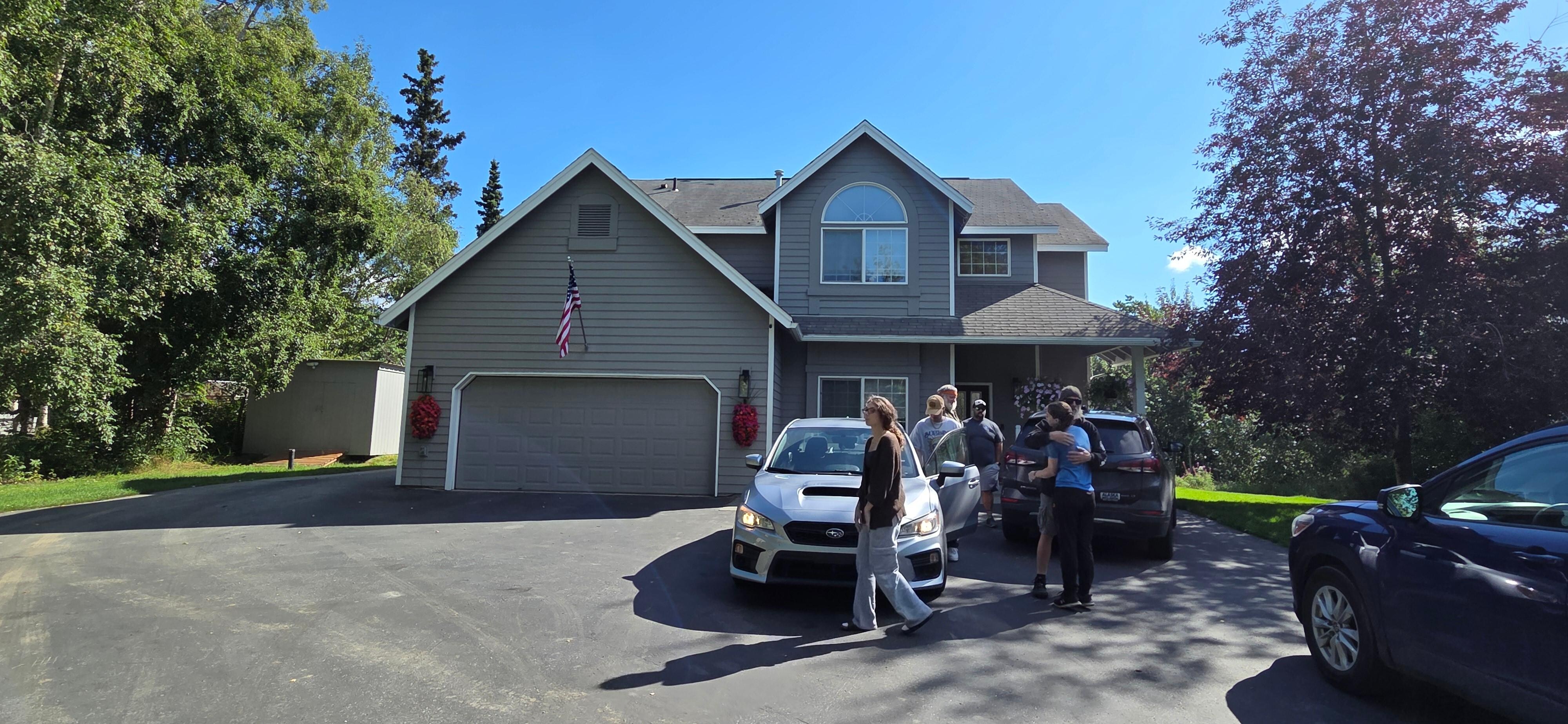 Driveway to garage Apt beside house garage (separate garage in back) 