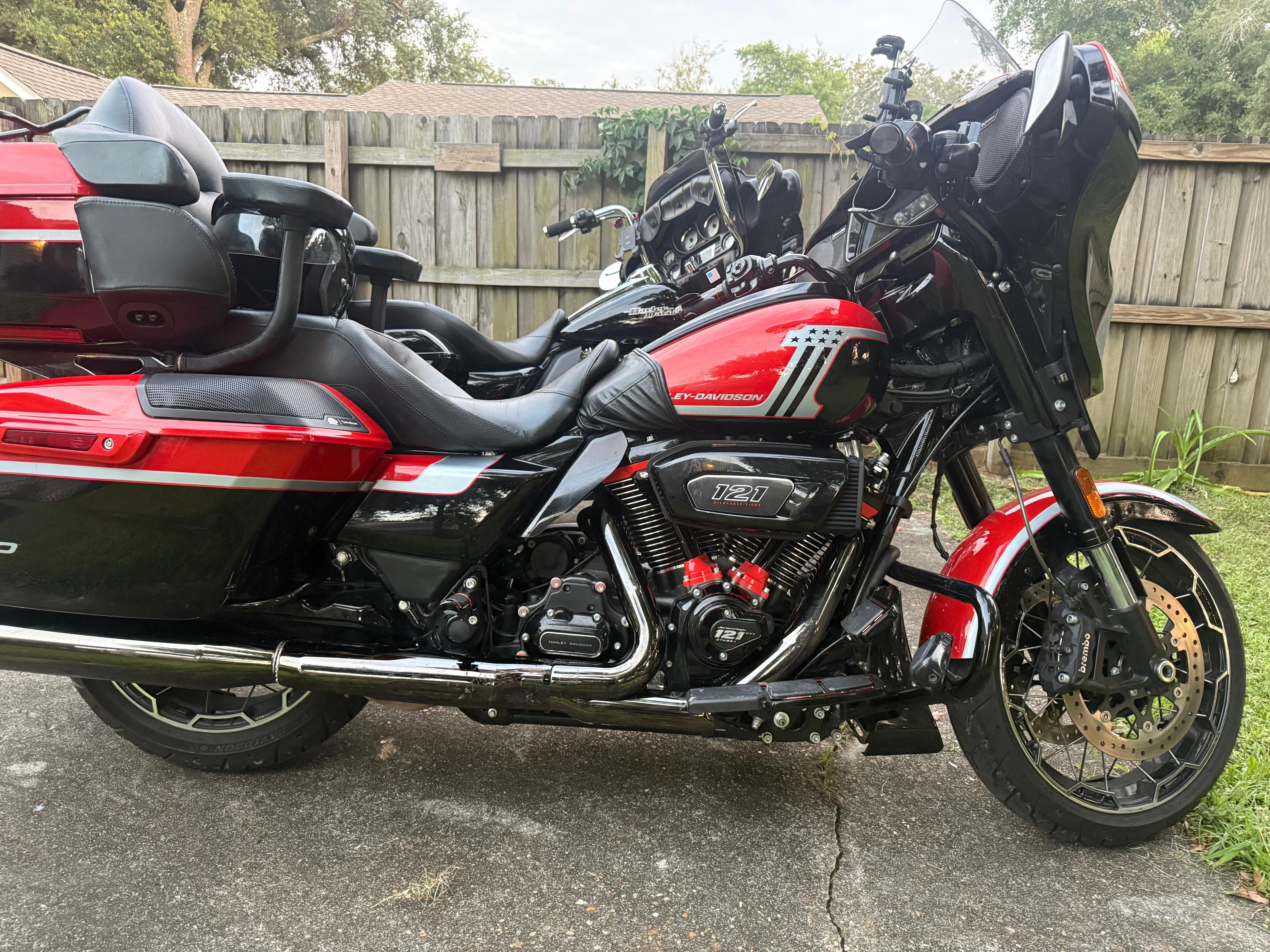 Concrete pad for parking the bikes 