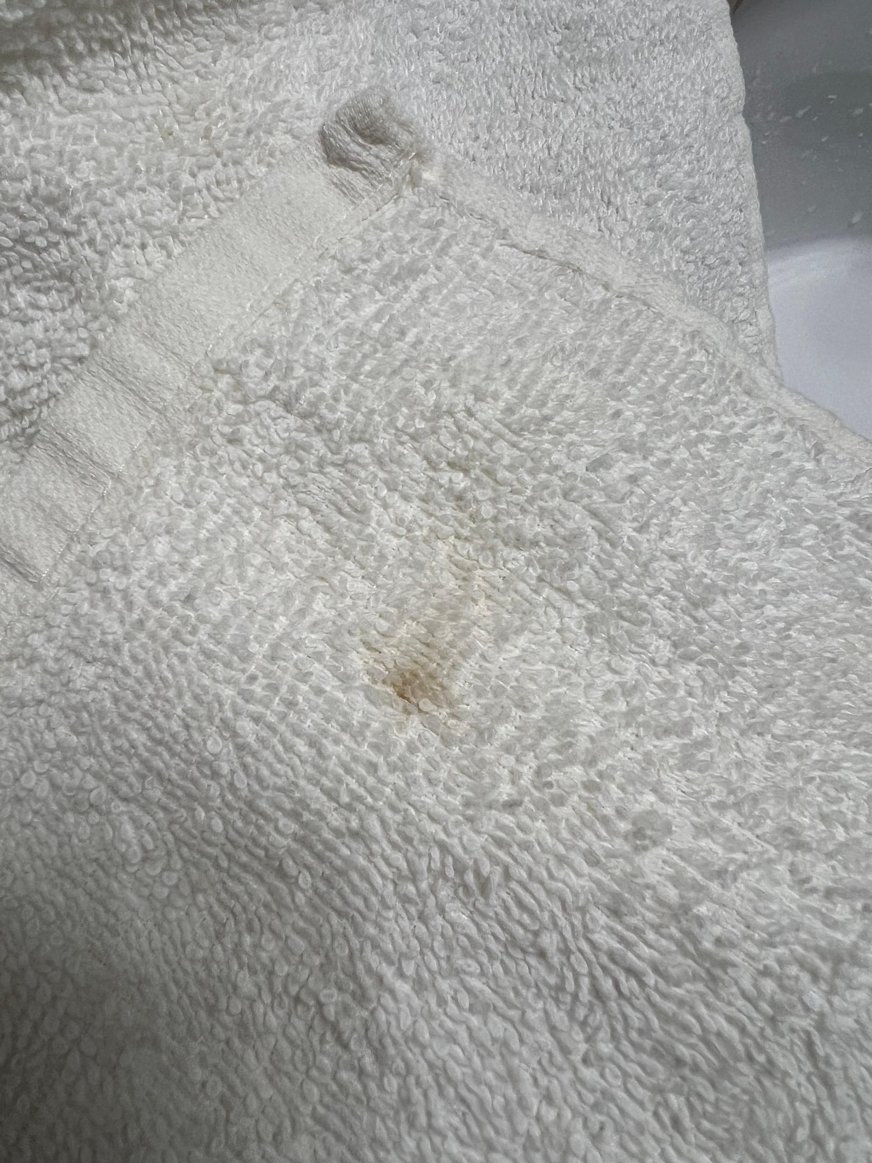 Stains on towels