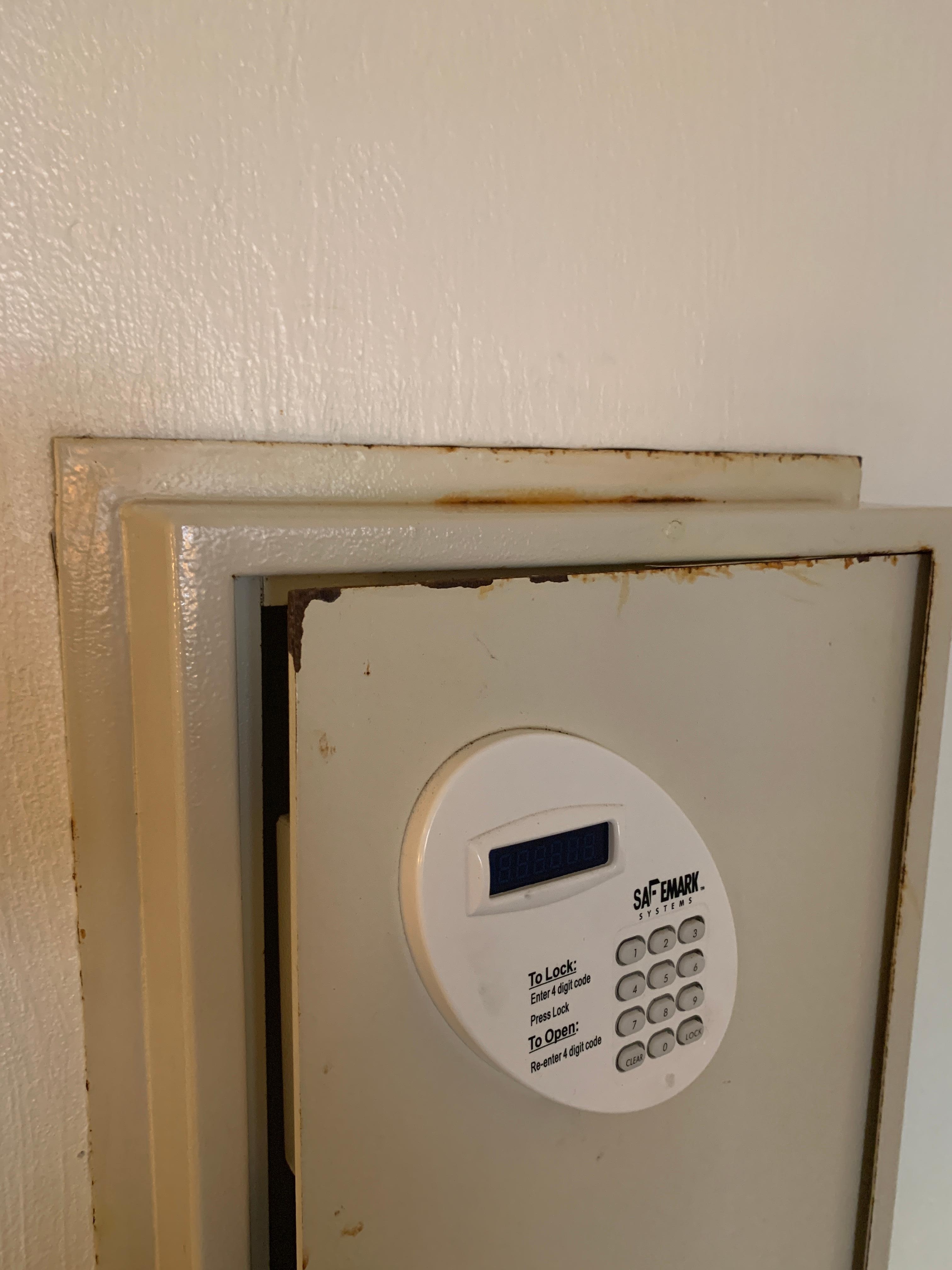 The safe was rusted and did not work. 