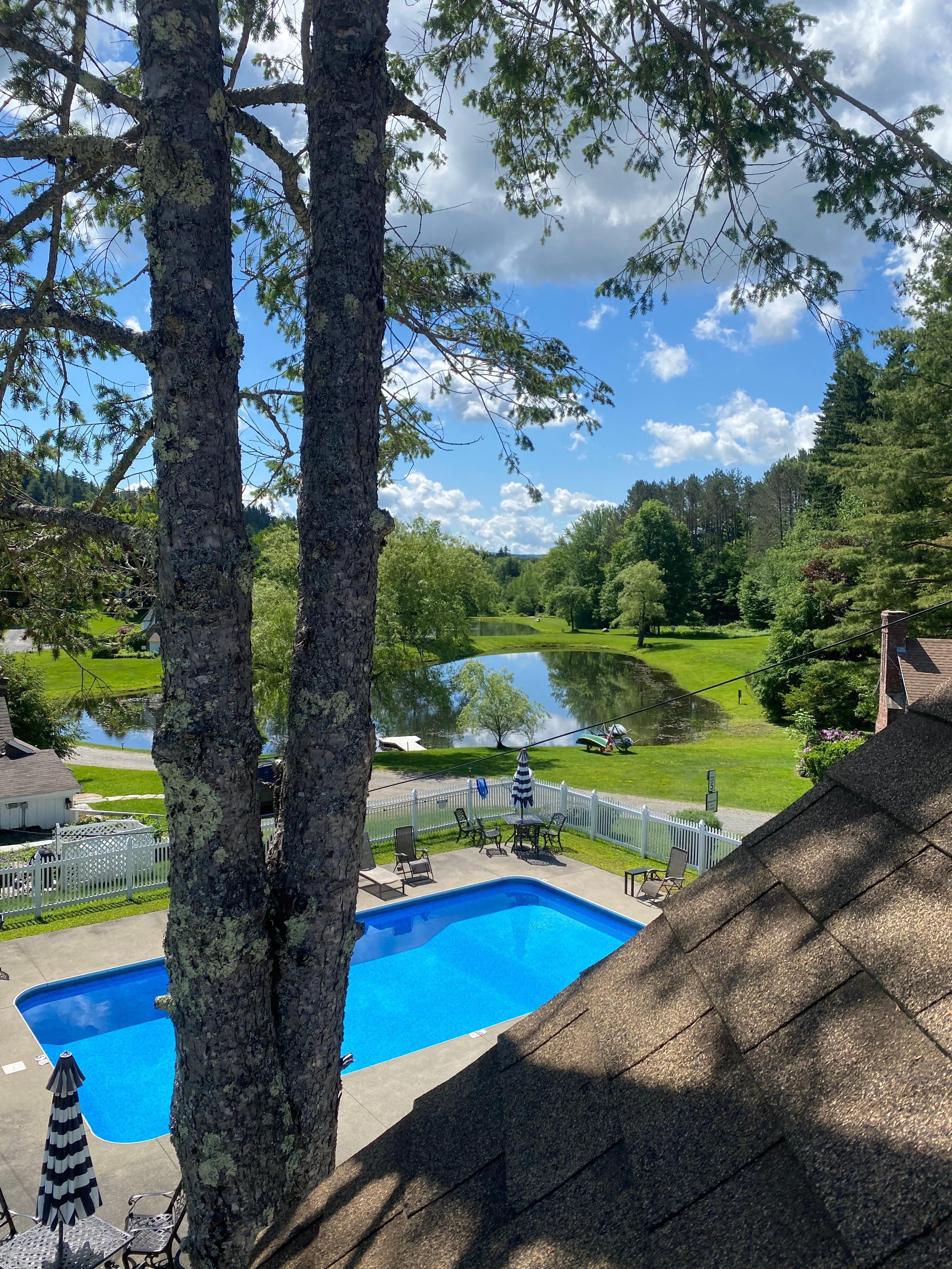 Our deck overlooked the pool and ponds