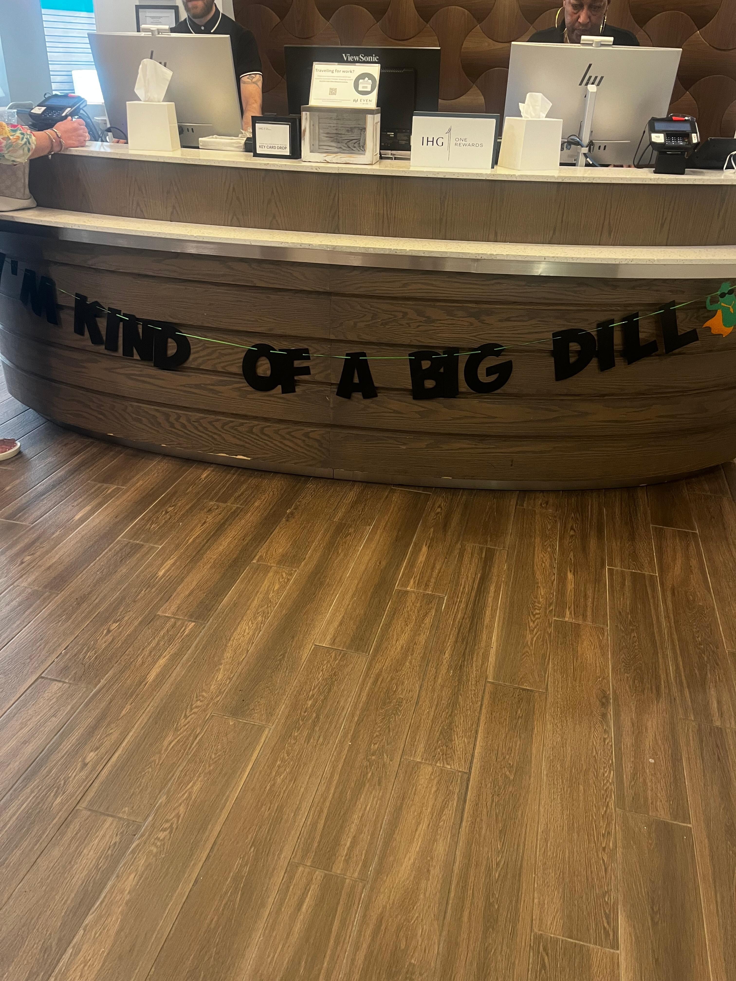 The front desk 