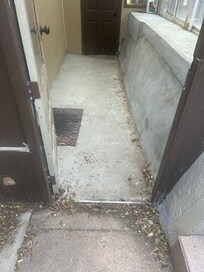 Path to veranda, dirty