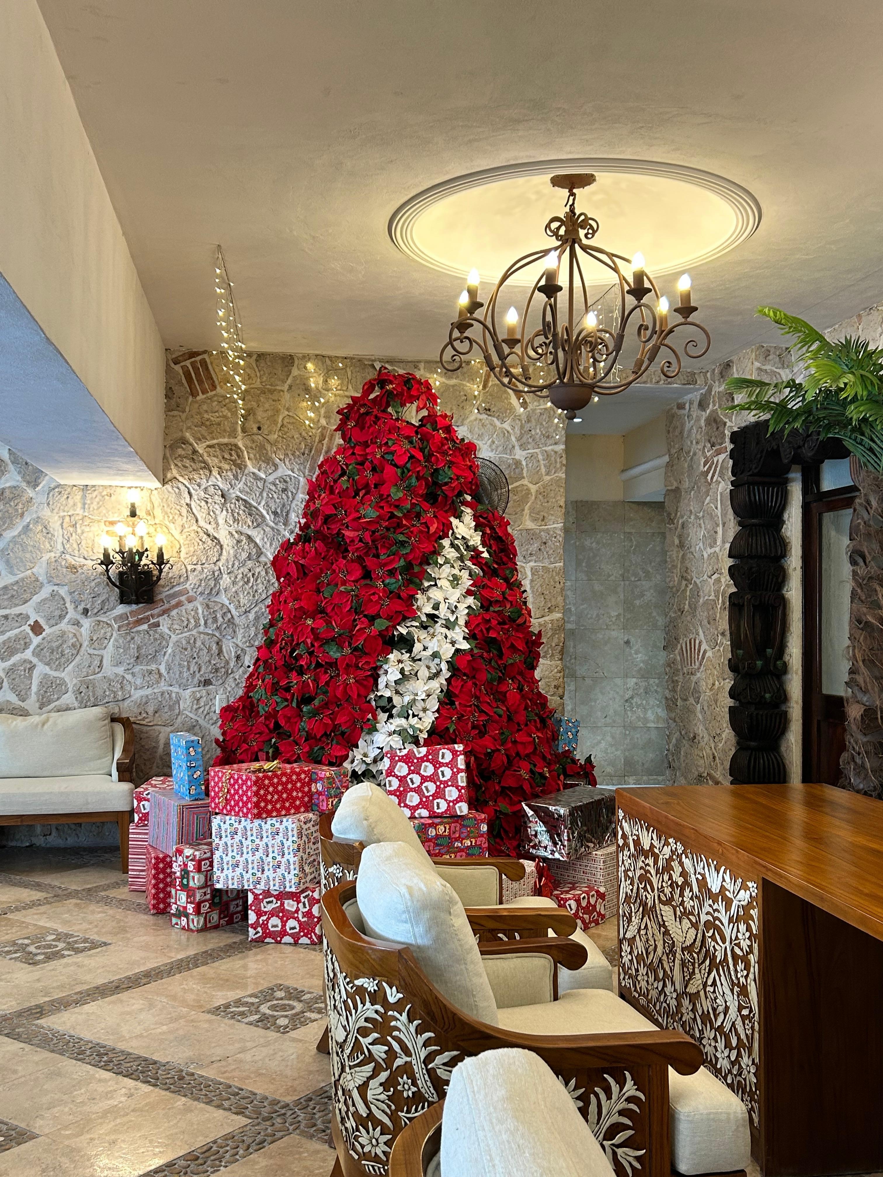 Lobby at Christmas time 