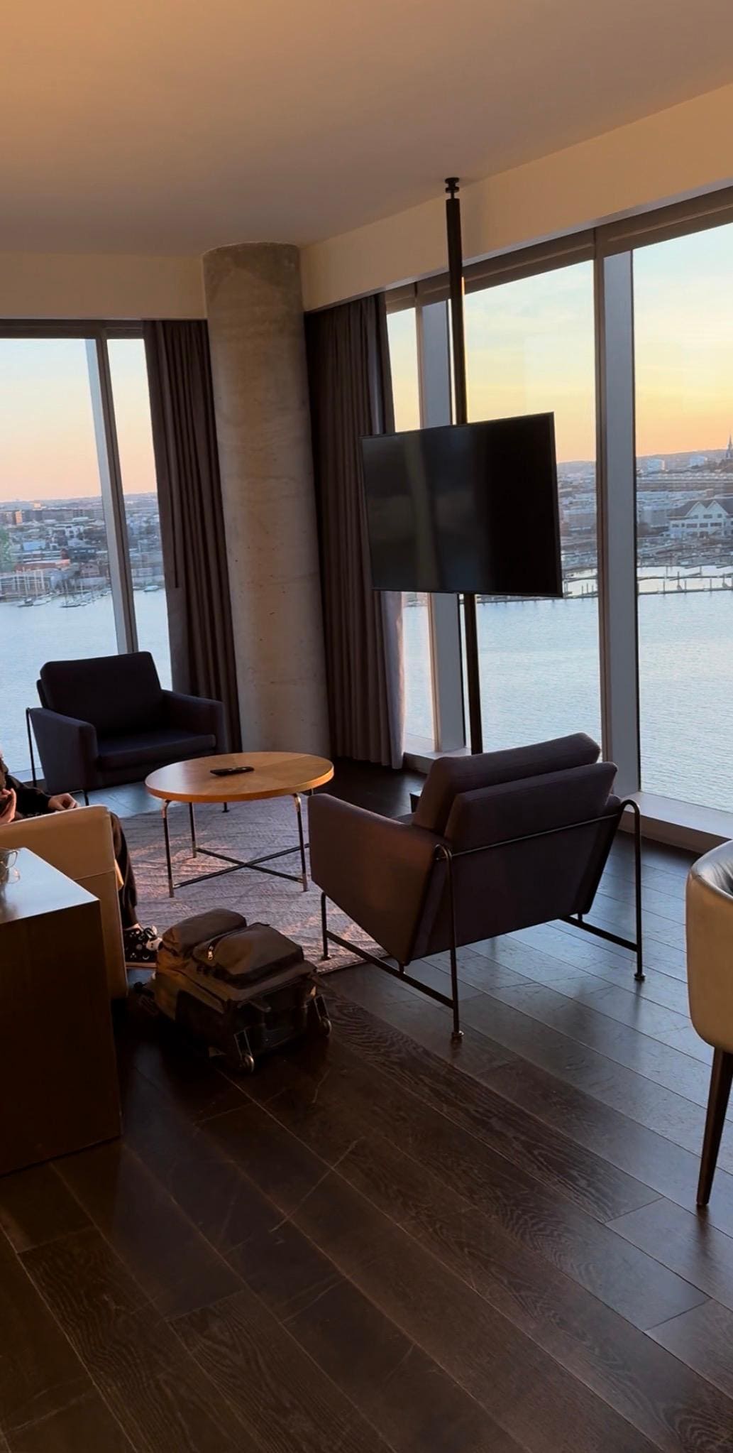 TV and sitting area.