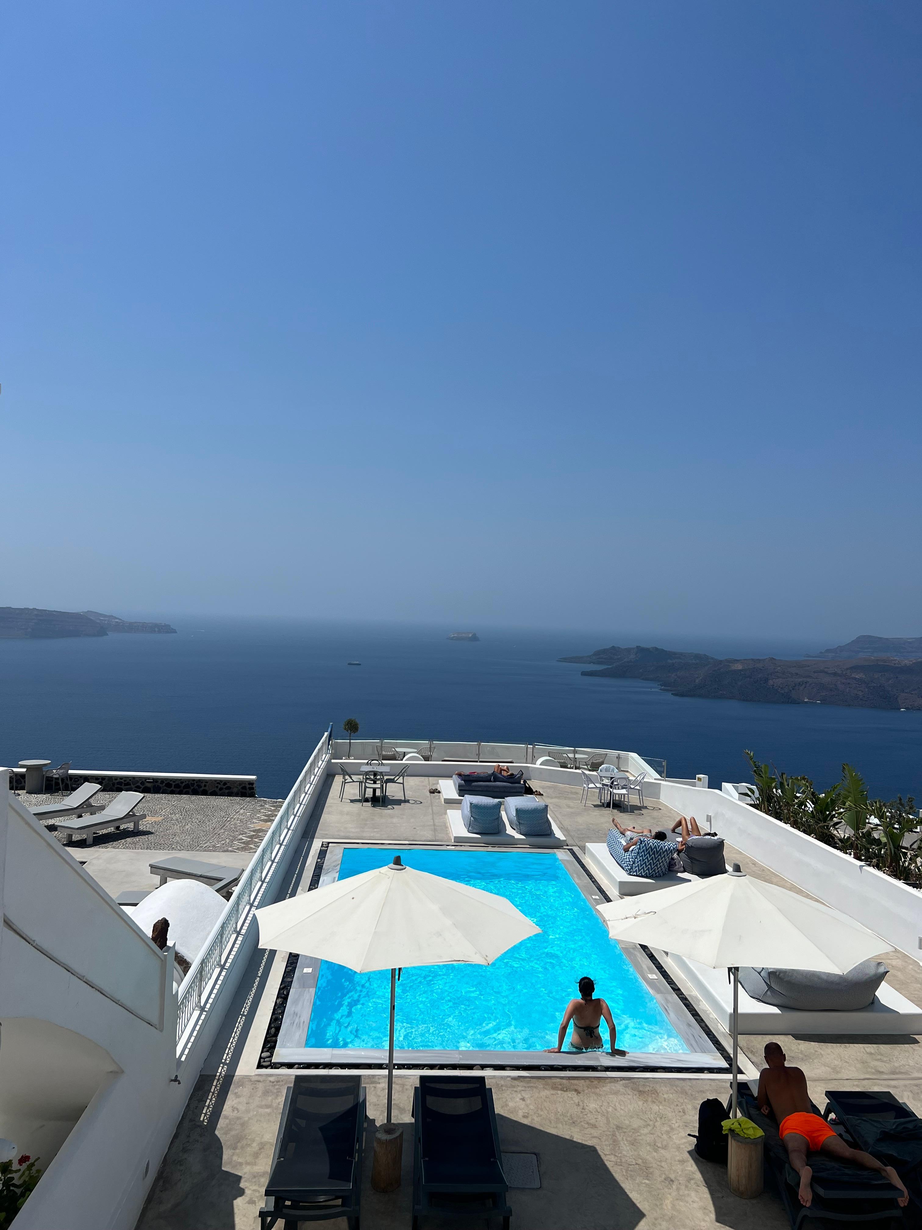 Daytime view Amity Suites Santorini Greece