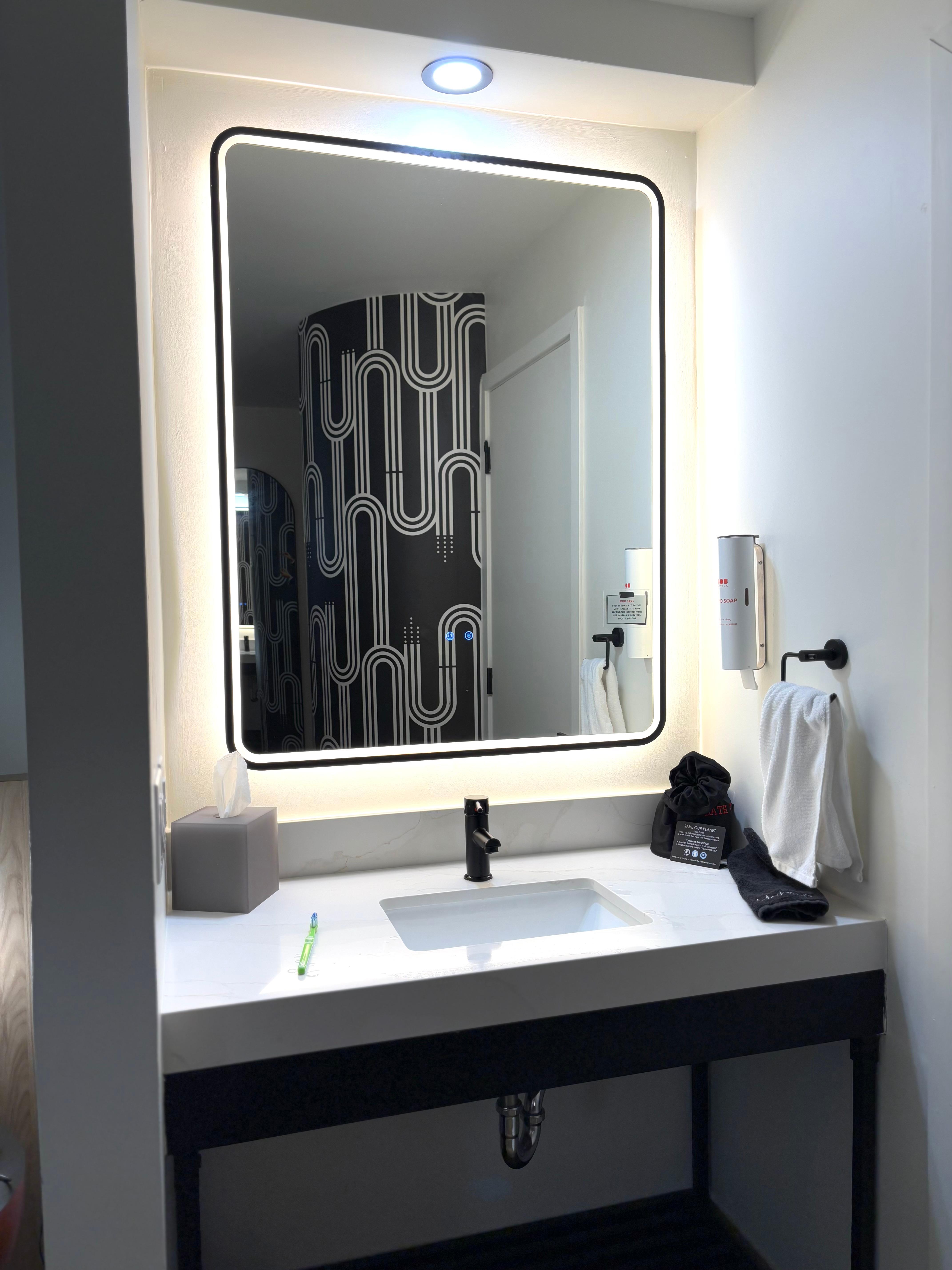 Vanity mirror w/ touch screen