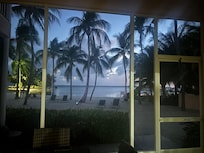 From the screened in sunroom.