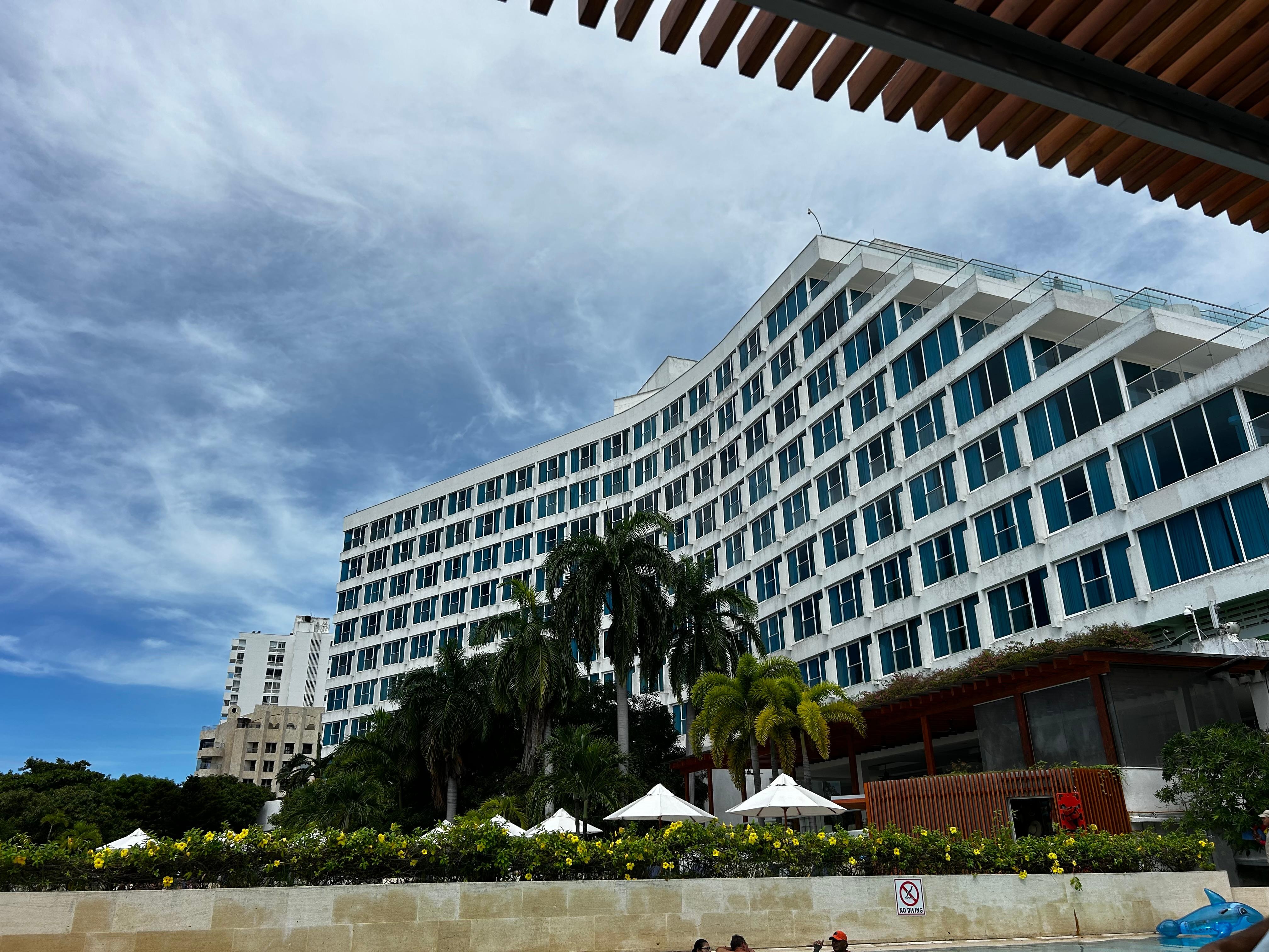 Hotel view pool side