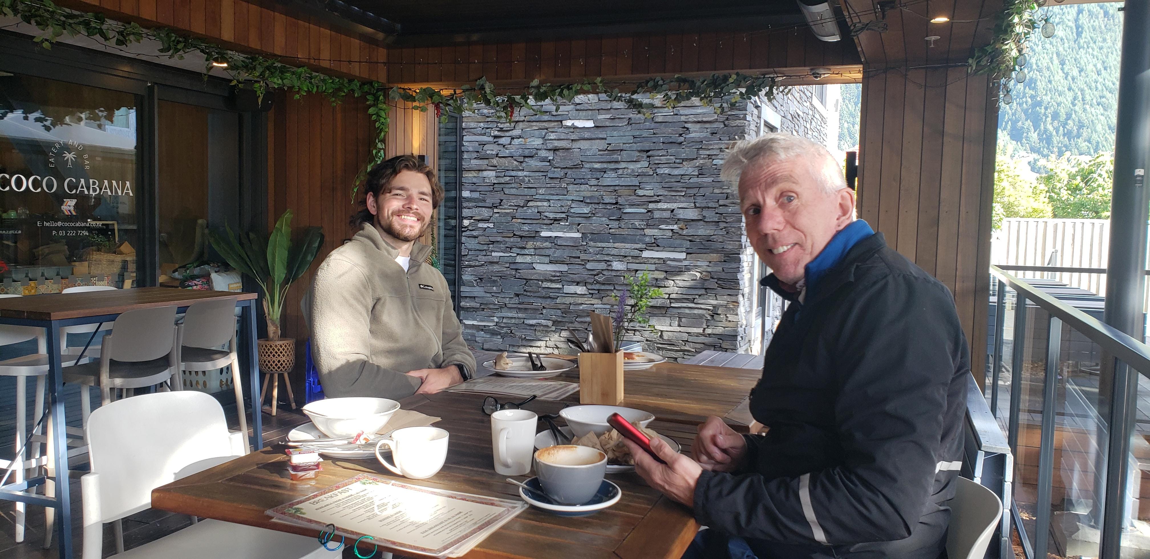 Breakfast at Coco Cabana restaurant in the hotel. Good lattes!