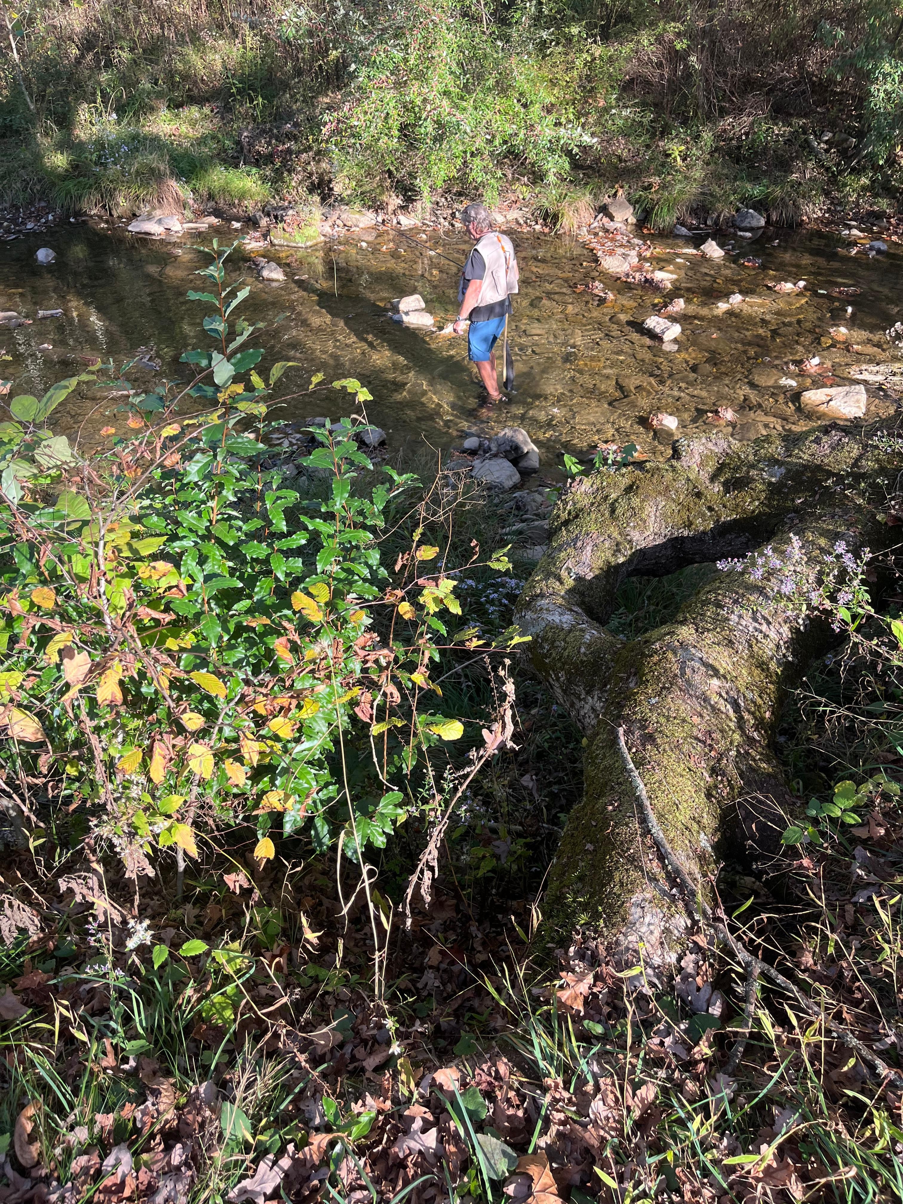 My hubby fishing right out front 