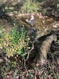 My hubby fishing right out front