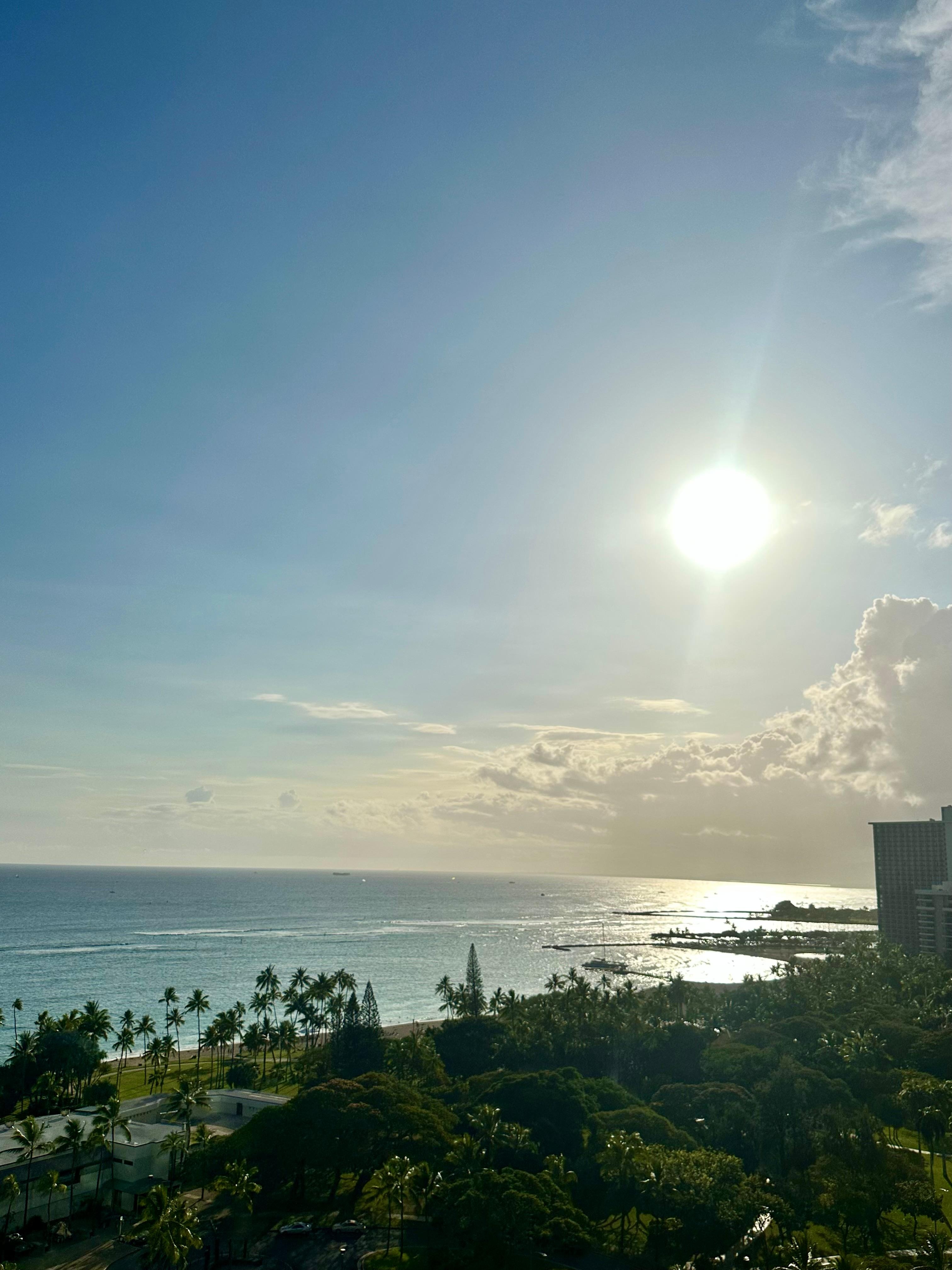 View from lanai of 1 bedroom with den ocean view room