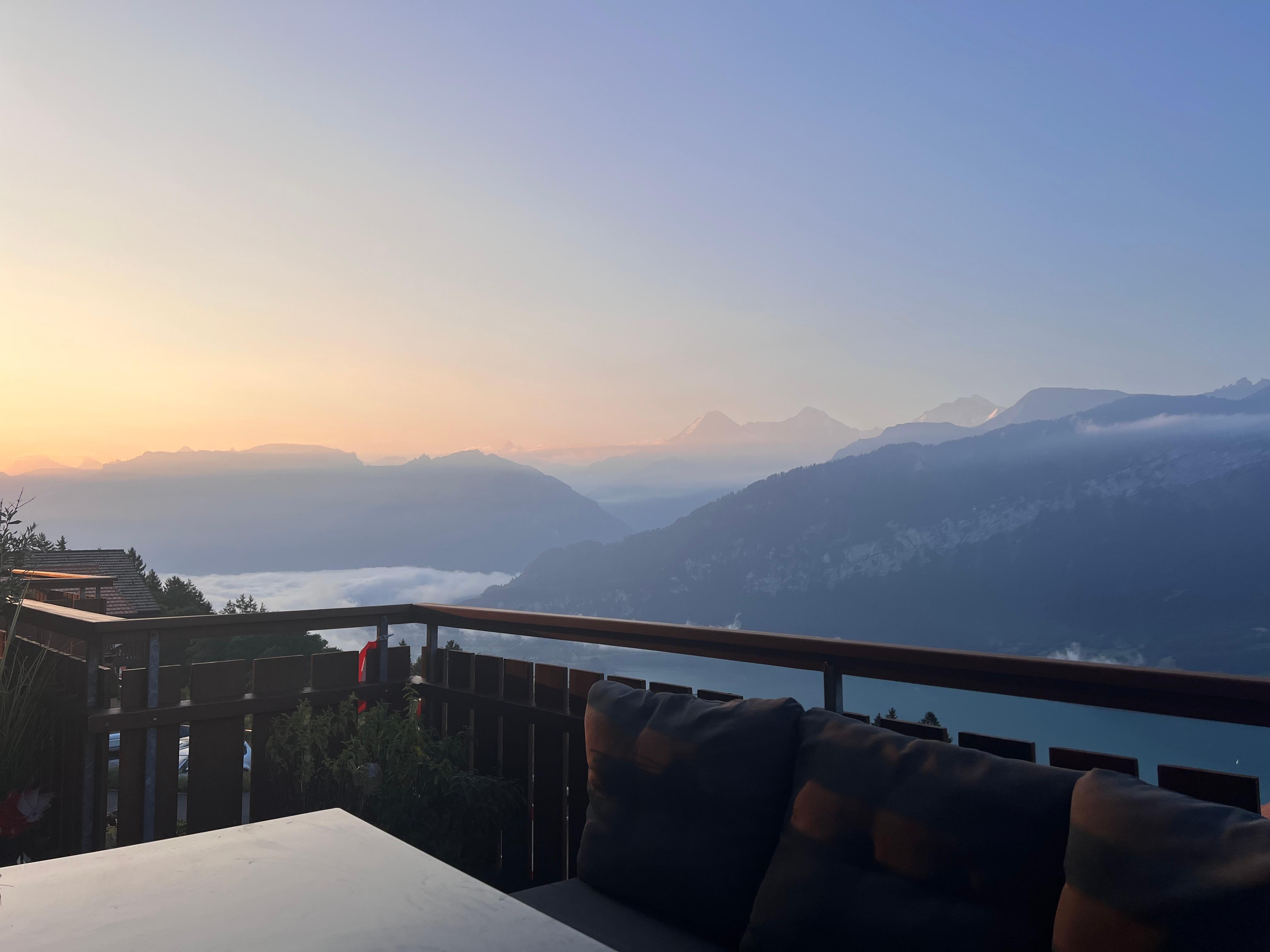 Early morning view from balcony