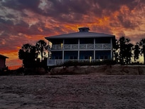 Sunset behind Island Manor