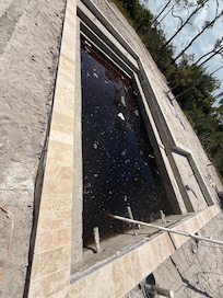 Standing water -again no safety barriers for children or pets.