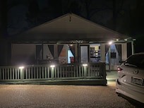 Nice porch with a swing !