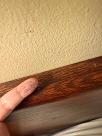 This just shows how dirty the headboard was. This room was so disgustingly dirty.