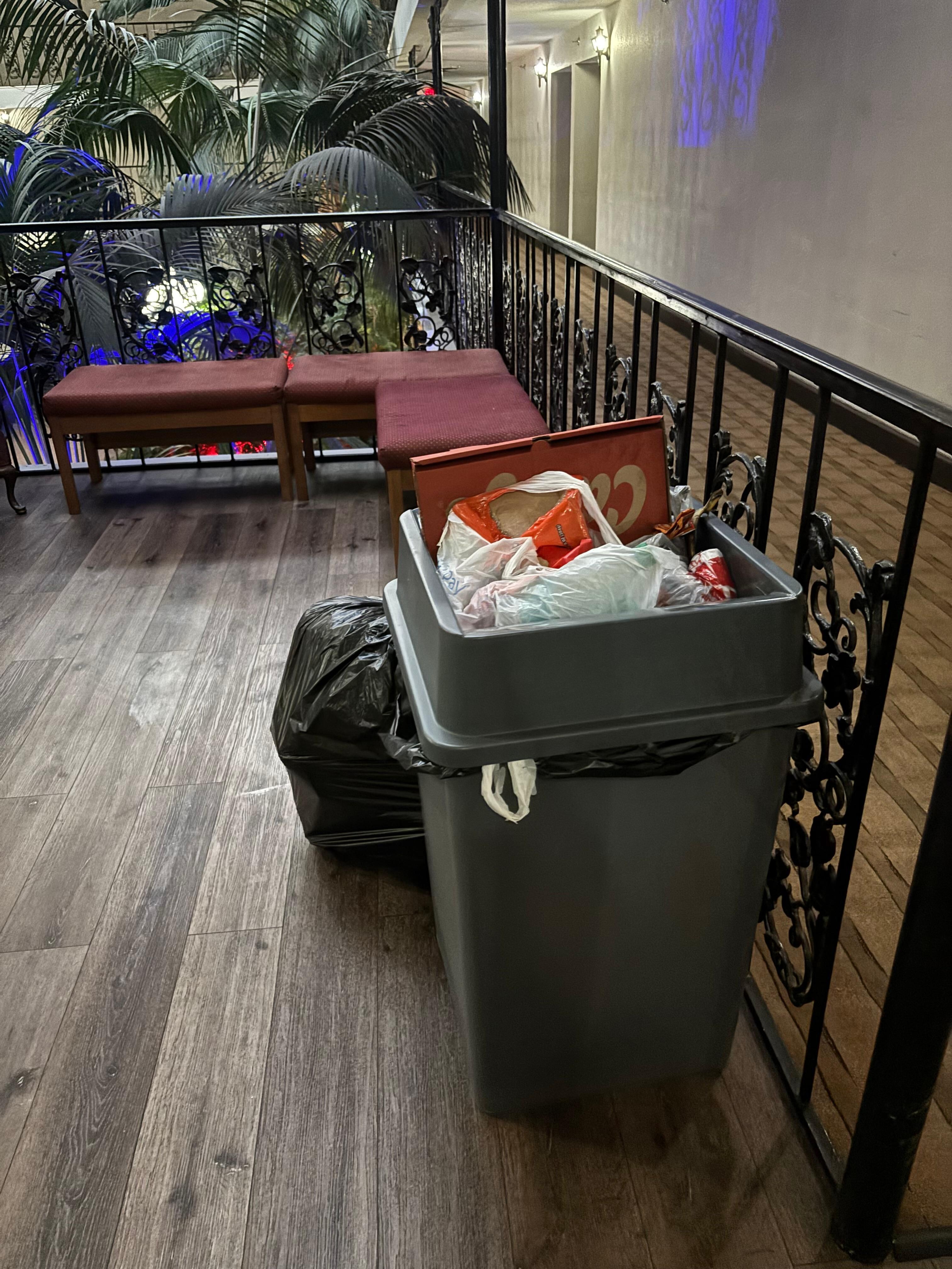 Garbage outside our door