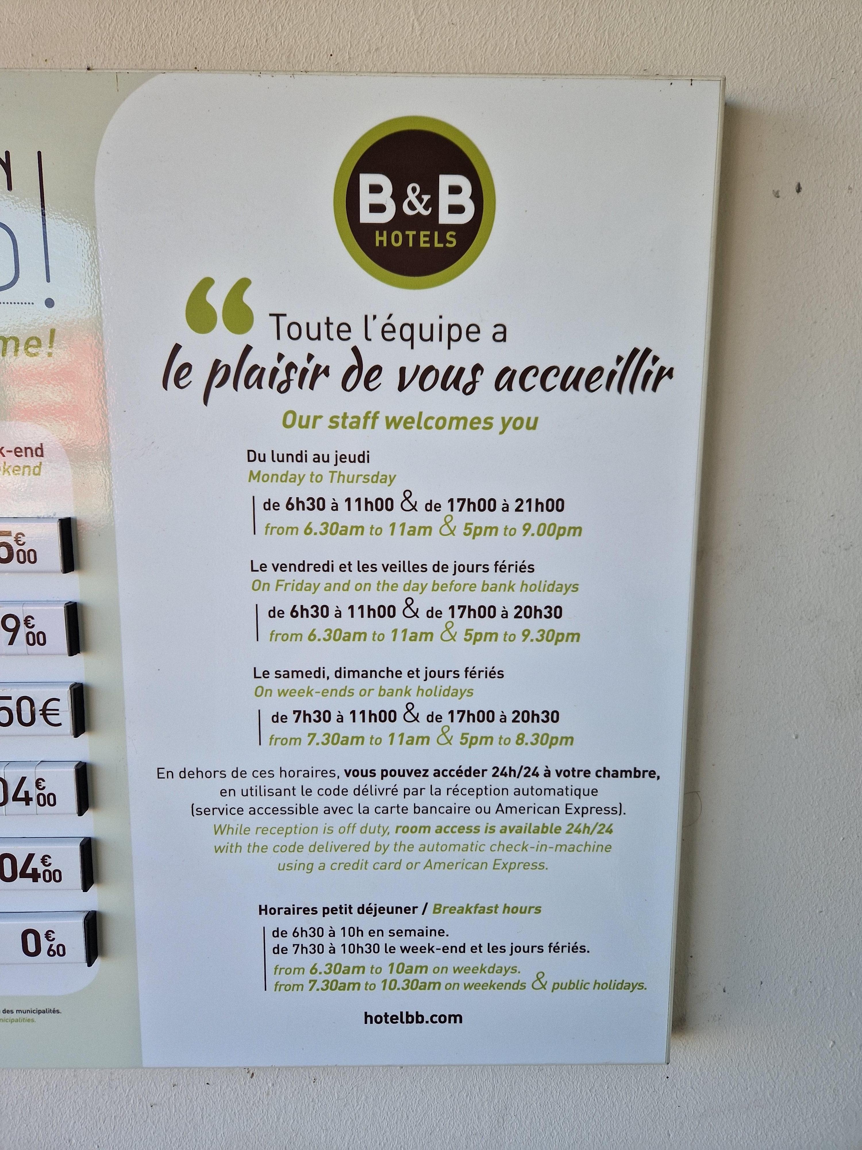Bemanding i receptionen.